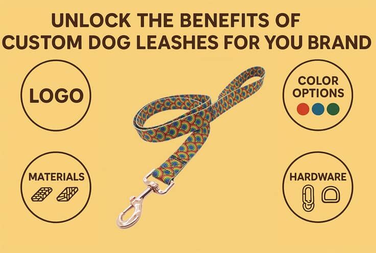 Custom dog leashes showcasing branding and personalization