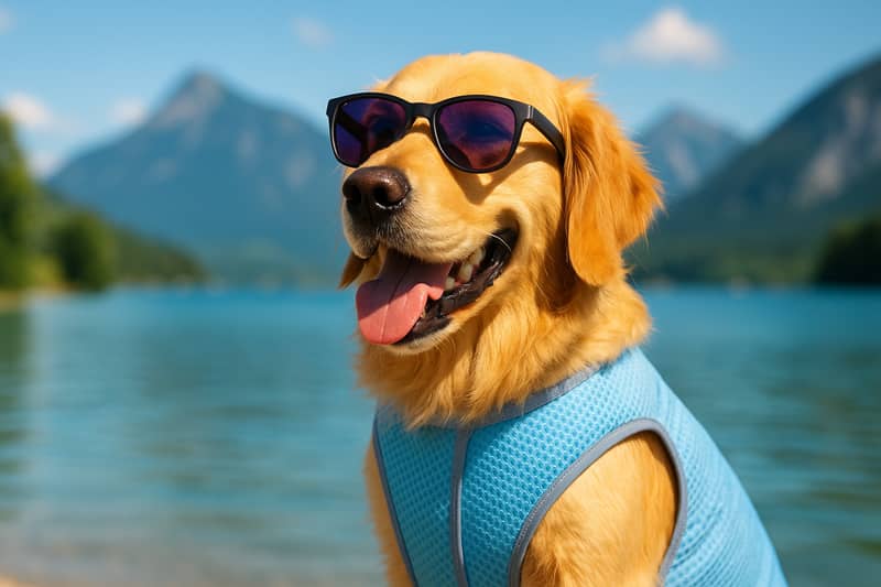summer accessories for dogs,dog cooling gear,paw protection,dog hydration,pet safety,water toys for dogs,dog life jackets,travel accessories for dogs,summer pet safety
