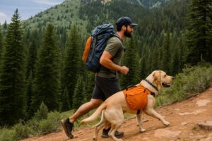 dog with dog backpack