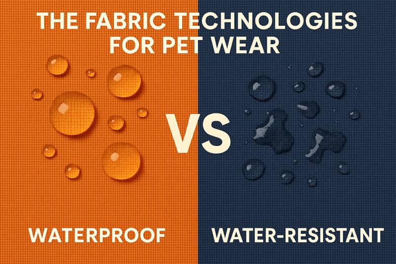 waterproof pet wear,water-resistant fabrics,pet clothing trends,sustainable pet fabrics,pet wear technologies