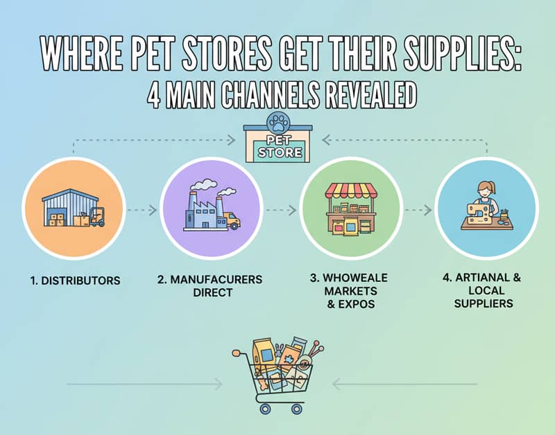 pet store supply chain 4 main sourcing channels breakdown